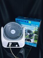Novena USB Rechargeable Mini Fan with LED Light & Power Bank | Portable 360° Rotating Desk Fan - Image 5