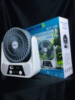 Novena USB Rechargeable Mini Fan with LED Light & Power Bank | Portable 360° Rotating Desk Fan - Image 6