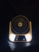 Novena USB Rechargeable Mini Fan with LED Light & Power Bank | Portable 360° Rotating Desk Fan - Image 7